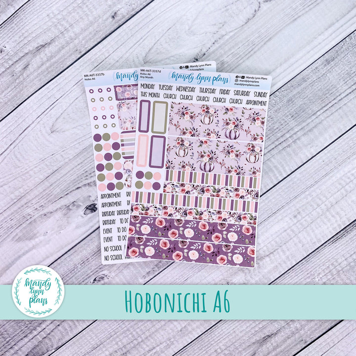 Any Month Hobonichi A6 Monthly Kit || Autumn Floral || MK-A6T-3337