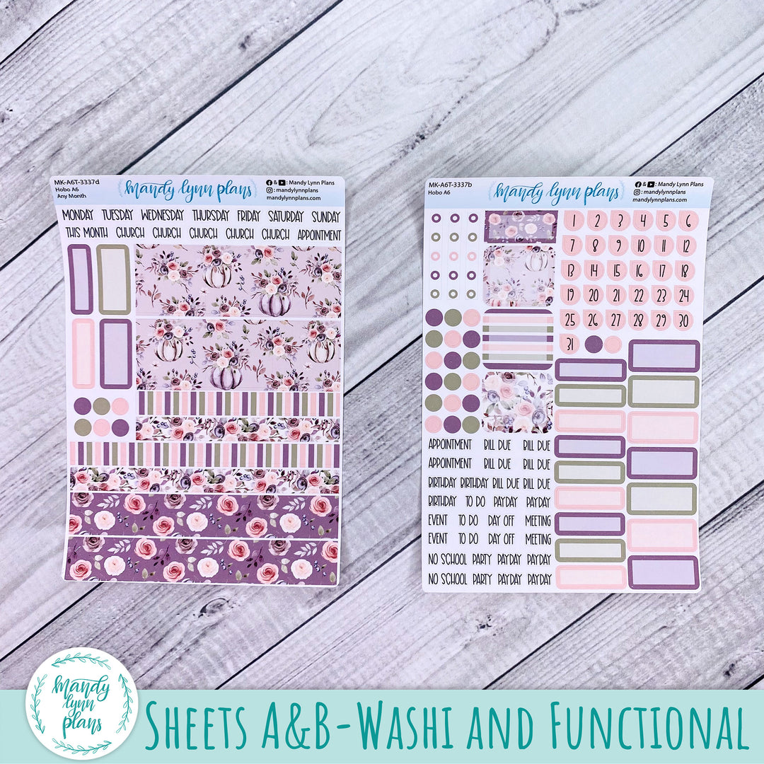 Any Month Hobonichi A6 Monthly Kit || Autumn Floral || MK-A6T-3337