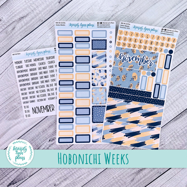 Hobonichi Weeks November 2025 Monthly Kit || Abstract Botanicals || MK-W-2335