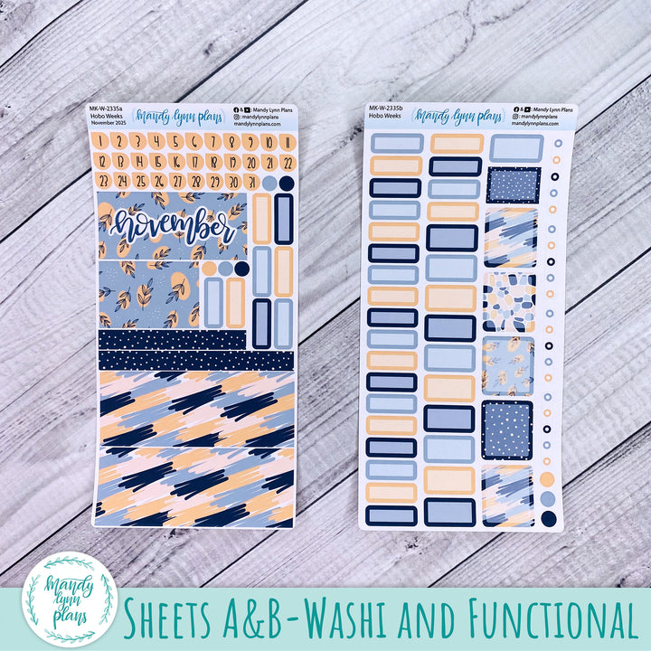 Hobonichi Weeks November 2025 Monthly Kit || Abstract Botanicals || MK-W-2335