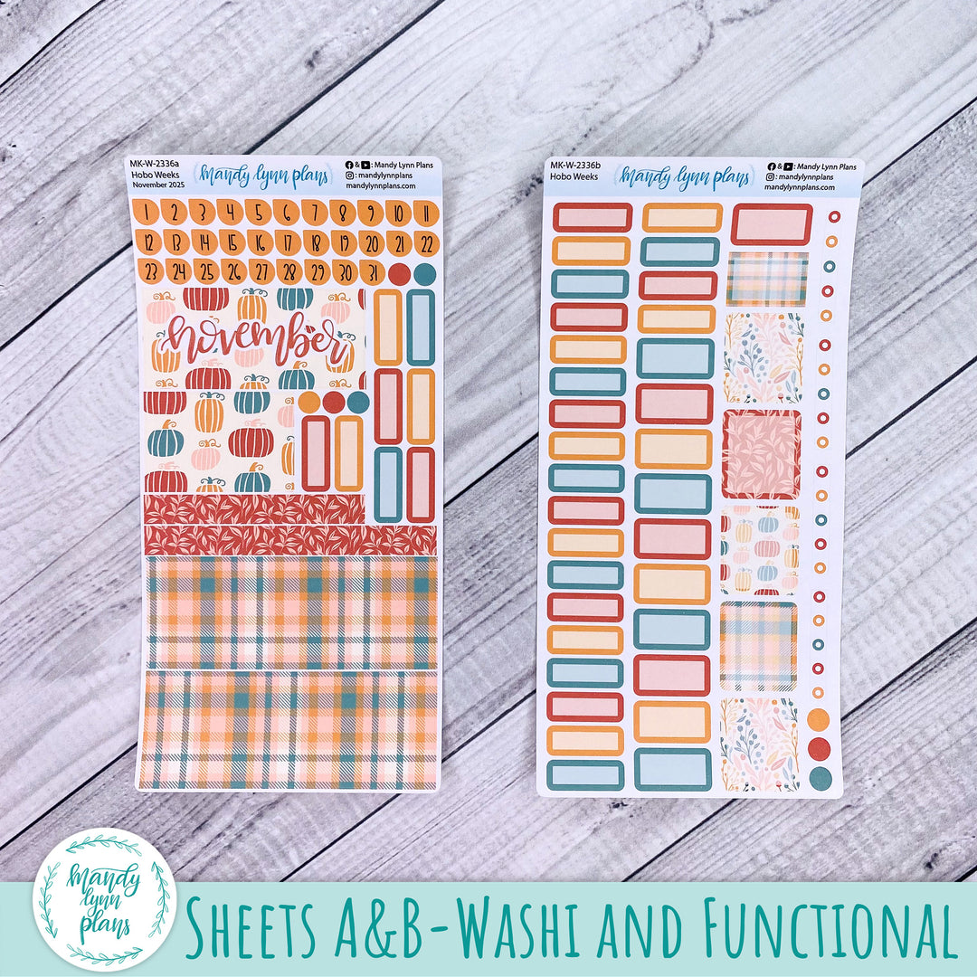 Hobonichi Weeks November 2025 Monthly Kit || Boho Fall || MK-W-2336