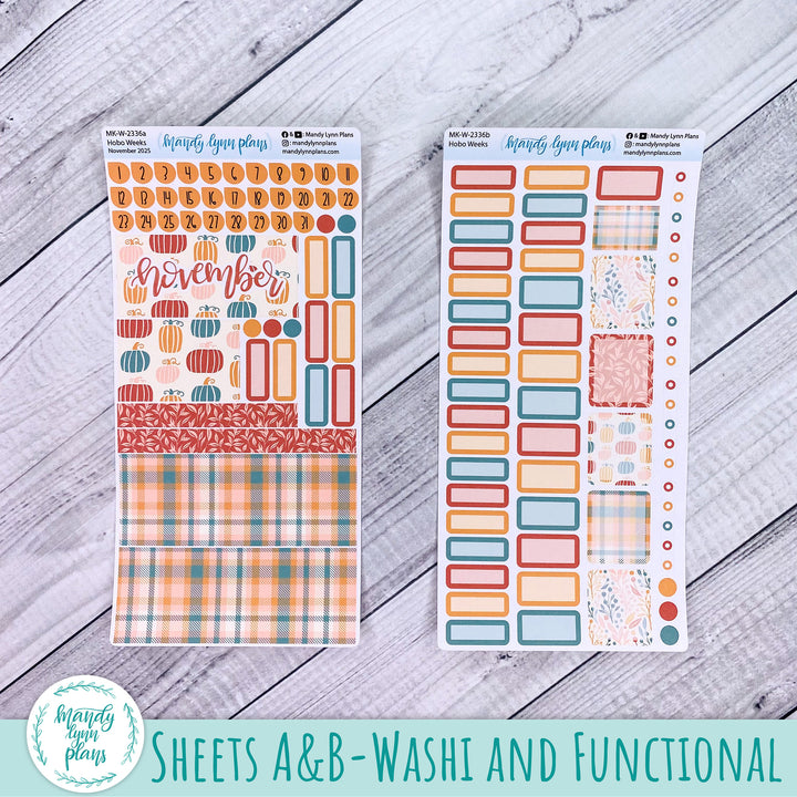 Hobonichi Weeks November 2025 Monthly Kit || Boho Fall || MK-W-2336