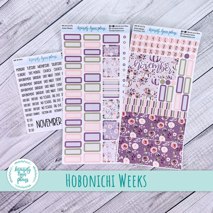 Hobonichi Weeks November 2025 Monthly Kit || Autumn Floral || MK-W-2337