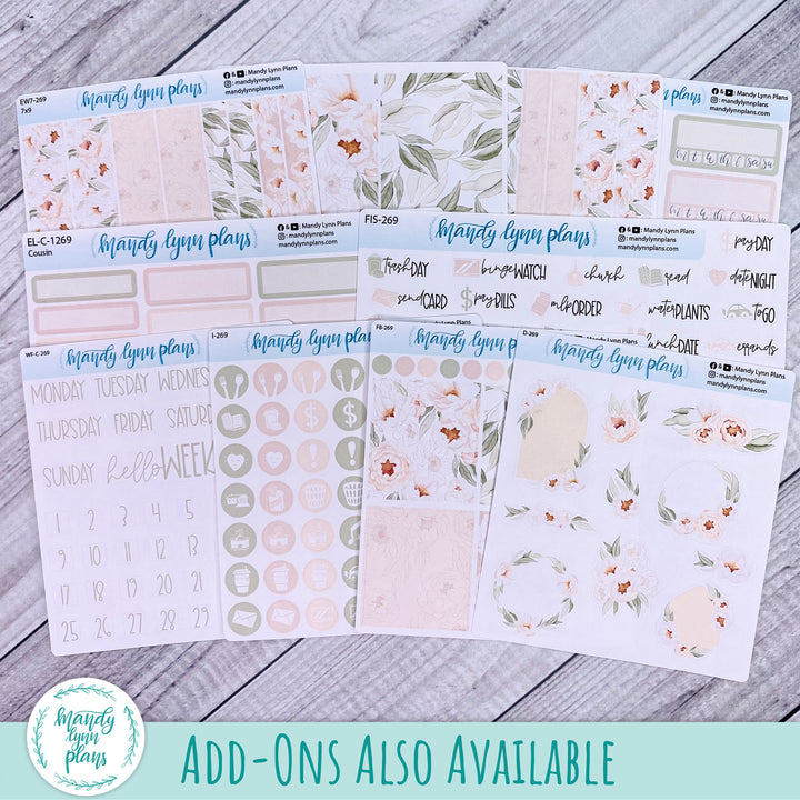 Any Month Hobonichi Cousin Monthly Kit || Peonies || MK-C-1269