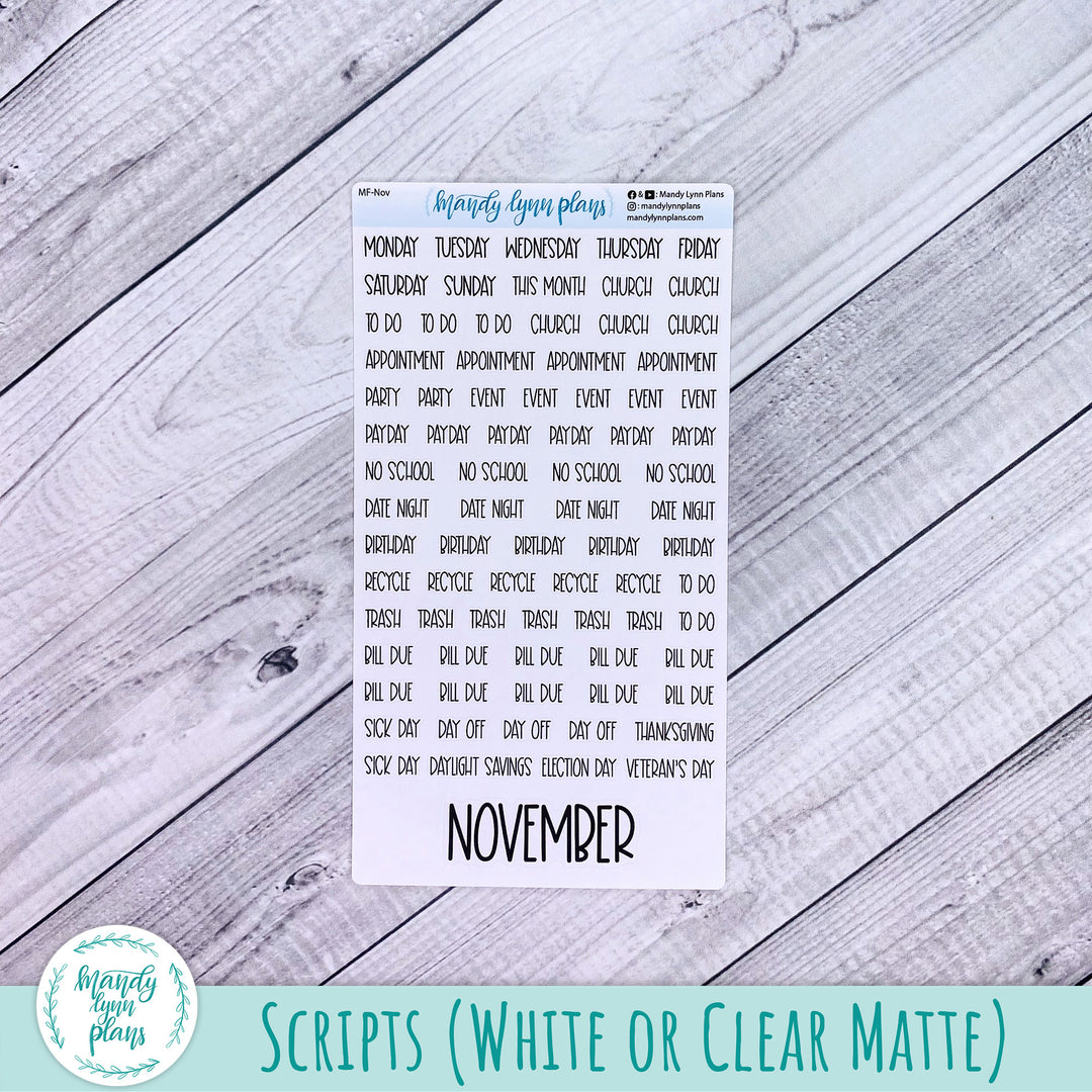 November 2025 Plans by Just Scribble Monthly || Abstract Botanicals || MK-A5P-335