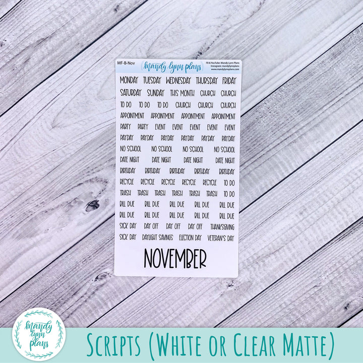 November 2025 Common Planner Monthly Kit || Abstract Botanicals || 335