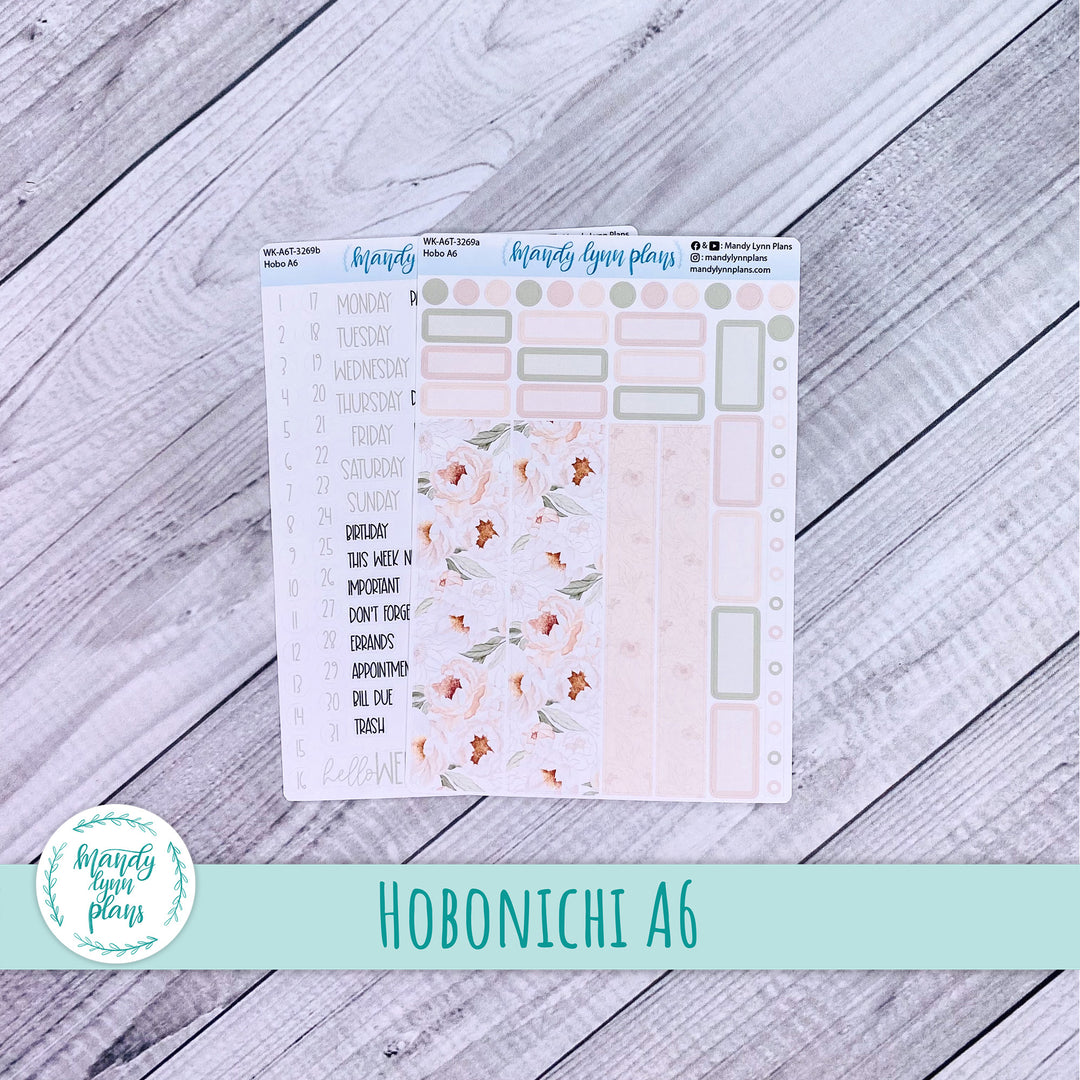 Hobonichi A6 Weekly Kit || Peonies || WK-A6T-3269