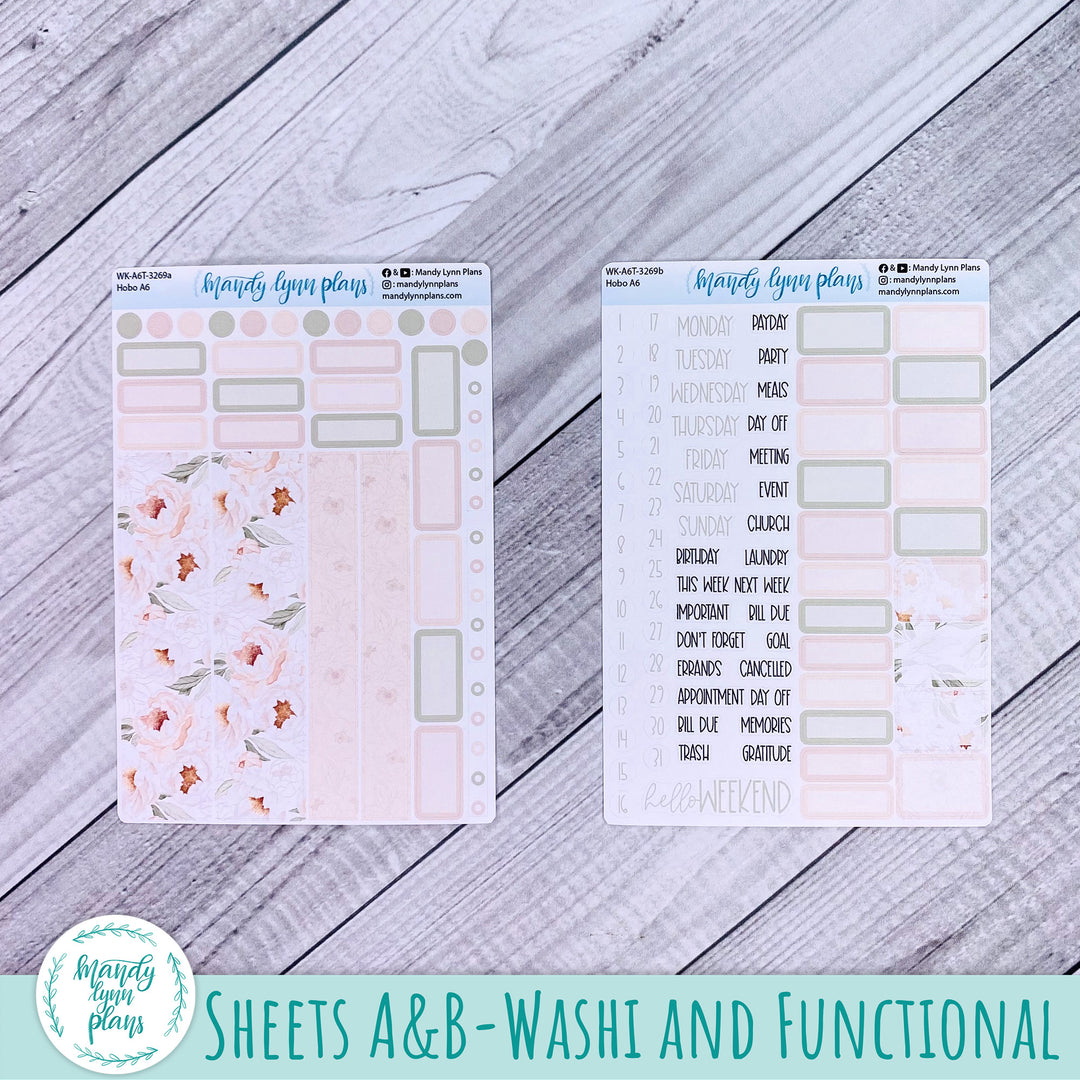 Hobonichi A6 Weekly Kit || Peonies || WK-A6T-3269