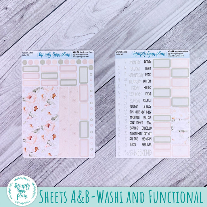 Hobonichi A6 Weekly Kit || Peonies || WK-A6T-3269