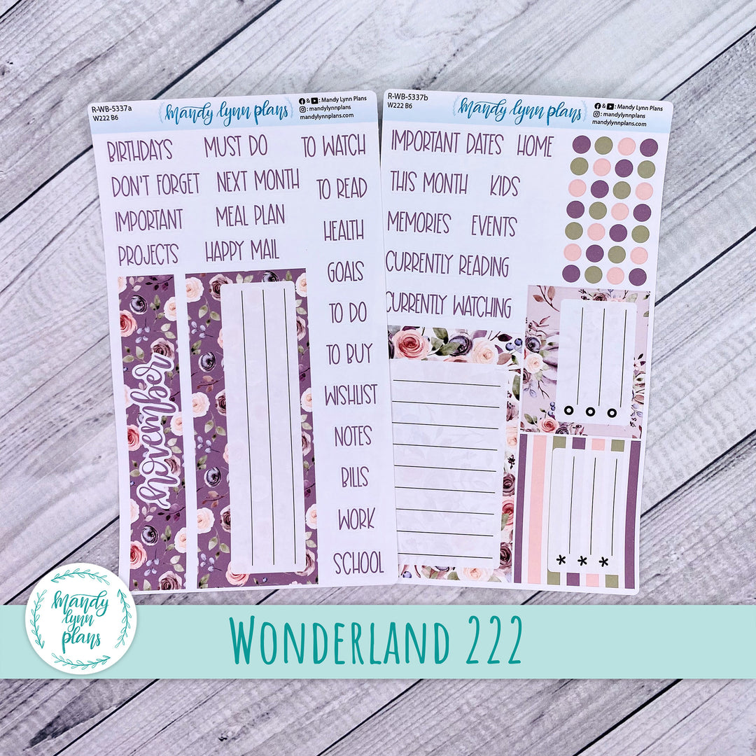 November 2025 Wonderland 222 Dashboard || Autumn Floral || 337