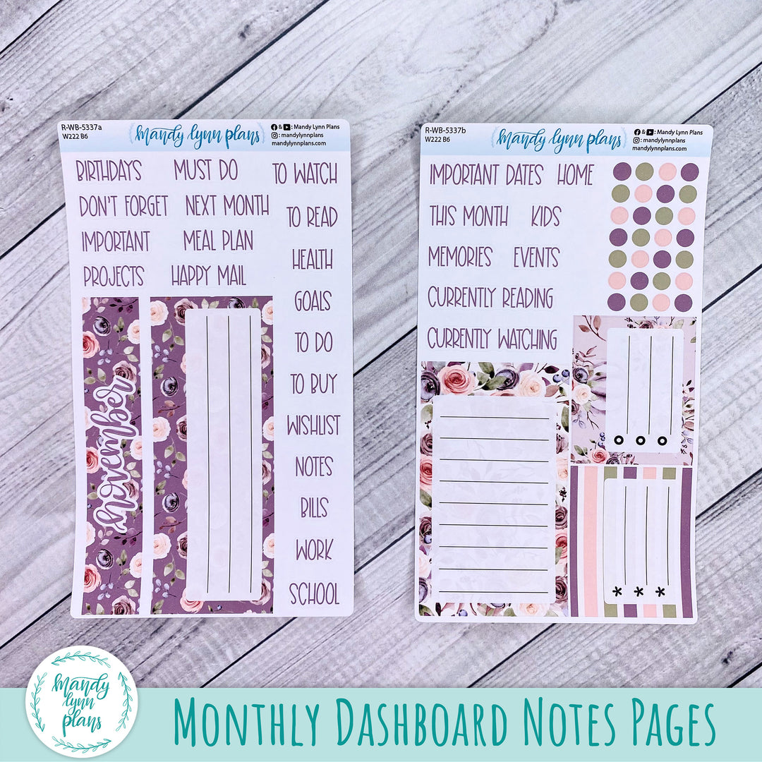 November 2025 Wonderland 222 Dashboard || Autumn Floral || 337