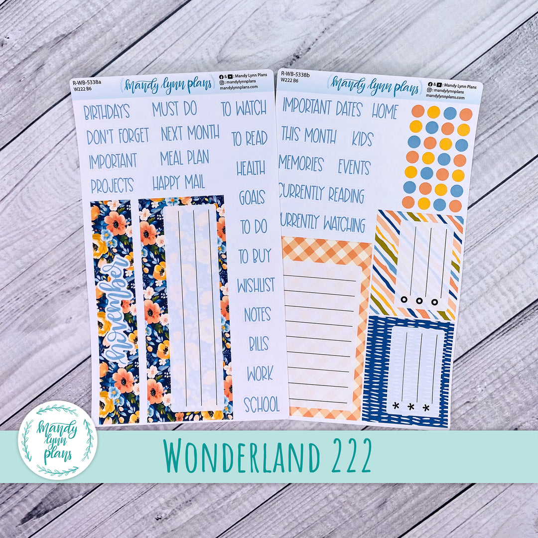 November 2025 Wonderland 222 Dashboard || Navy Bold Bloom || 338