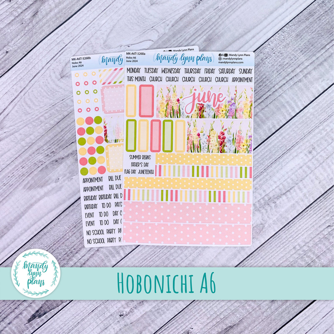 Hobonichi A6 June 2024 Monthly Kit || Gladiolus || MK-A6T-3268