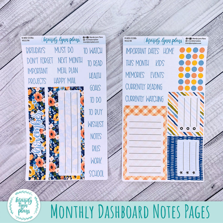 November 2025 Wonderland 222 Dashboard || Navy Bold Bloom || 338