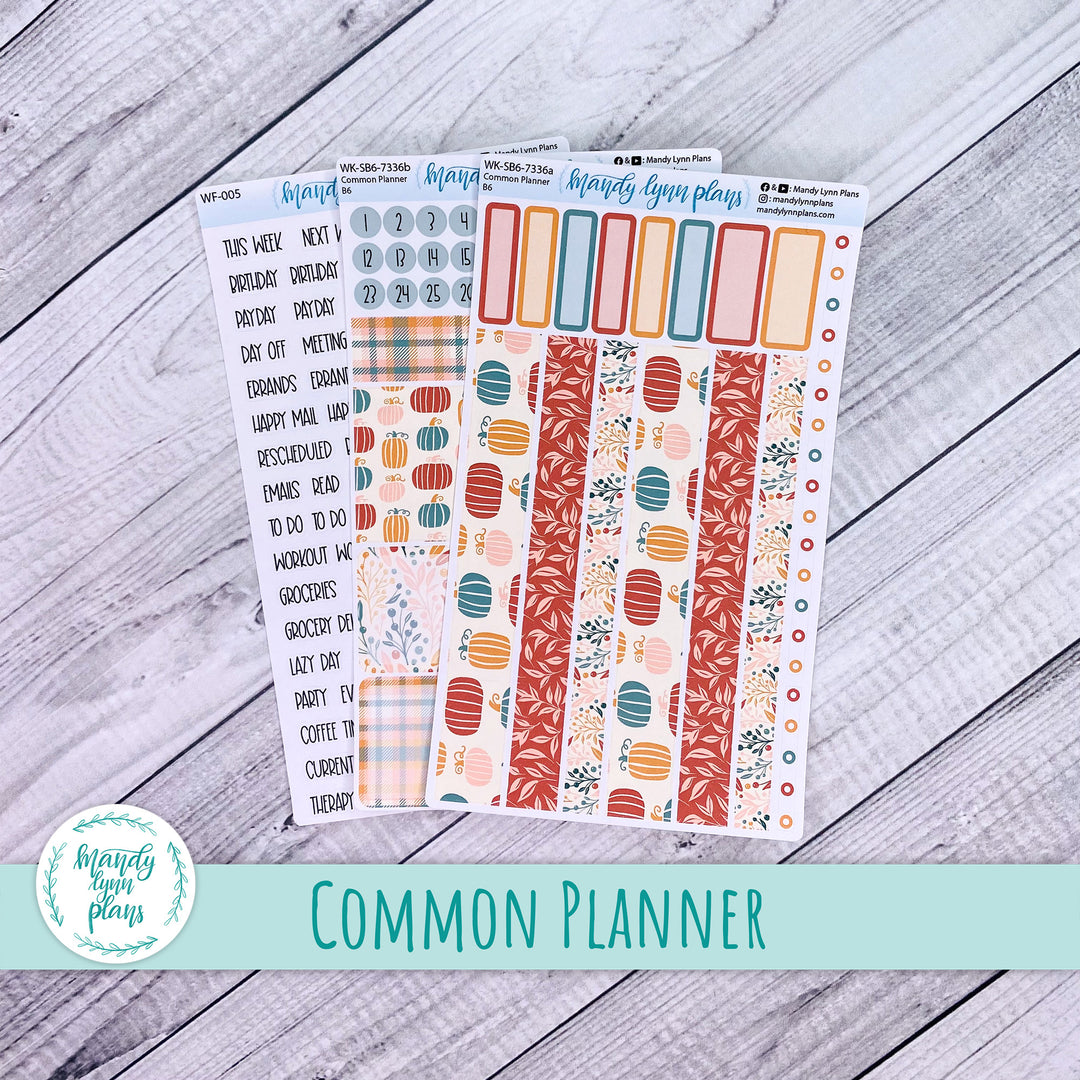 A5, B6, N1 & N2 Common Planner Weekly Kit || Boho Fall || 336