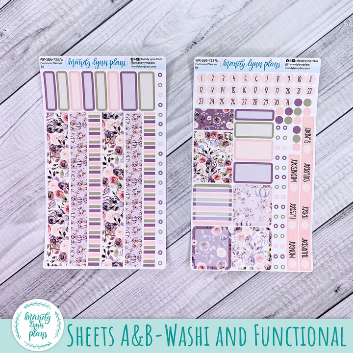 A5, B6, N1 & N2 Common Planner Weekly Kit || Autumn Floral || 337