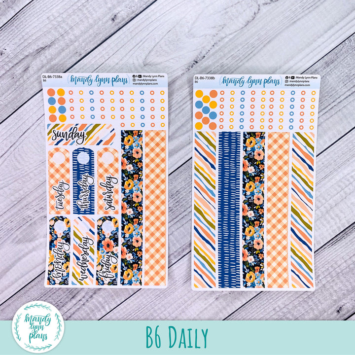 B6 Daily Kit || Navy Bold Bloom || DL-B6-7338