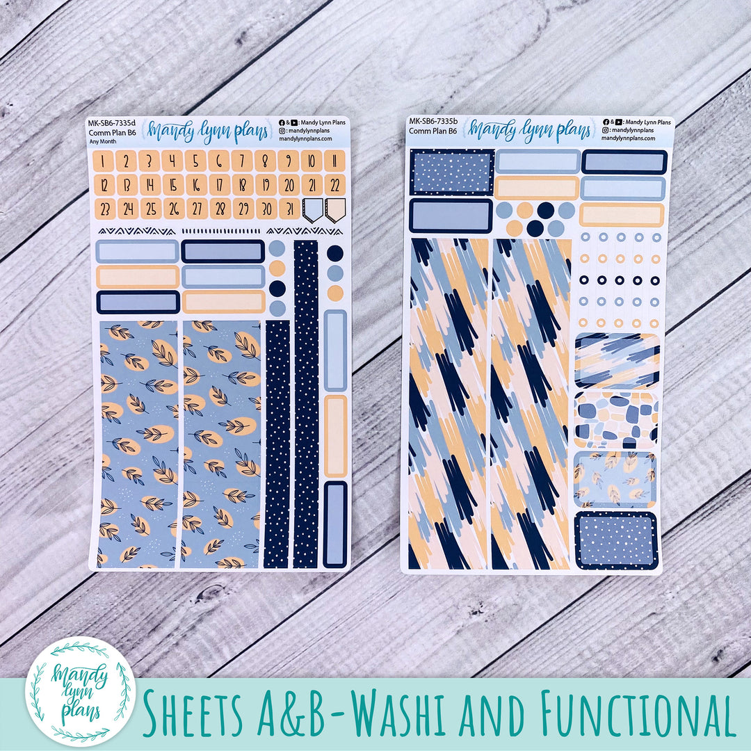 Any Month Common Planner Monthly Kit || Abstract Botanicals || 335