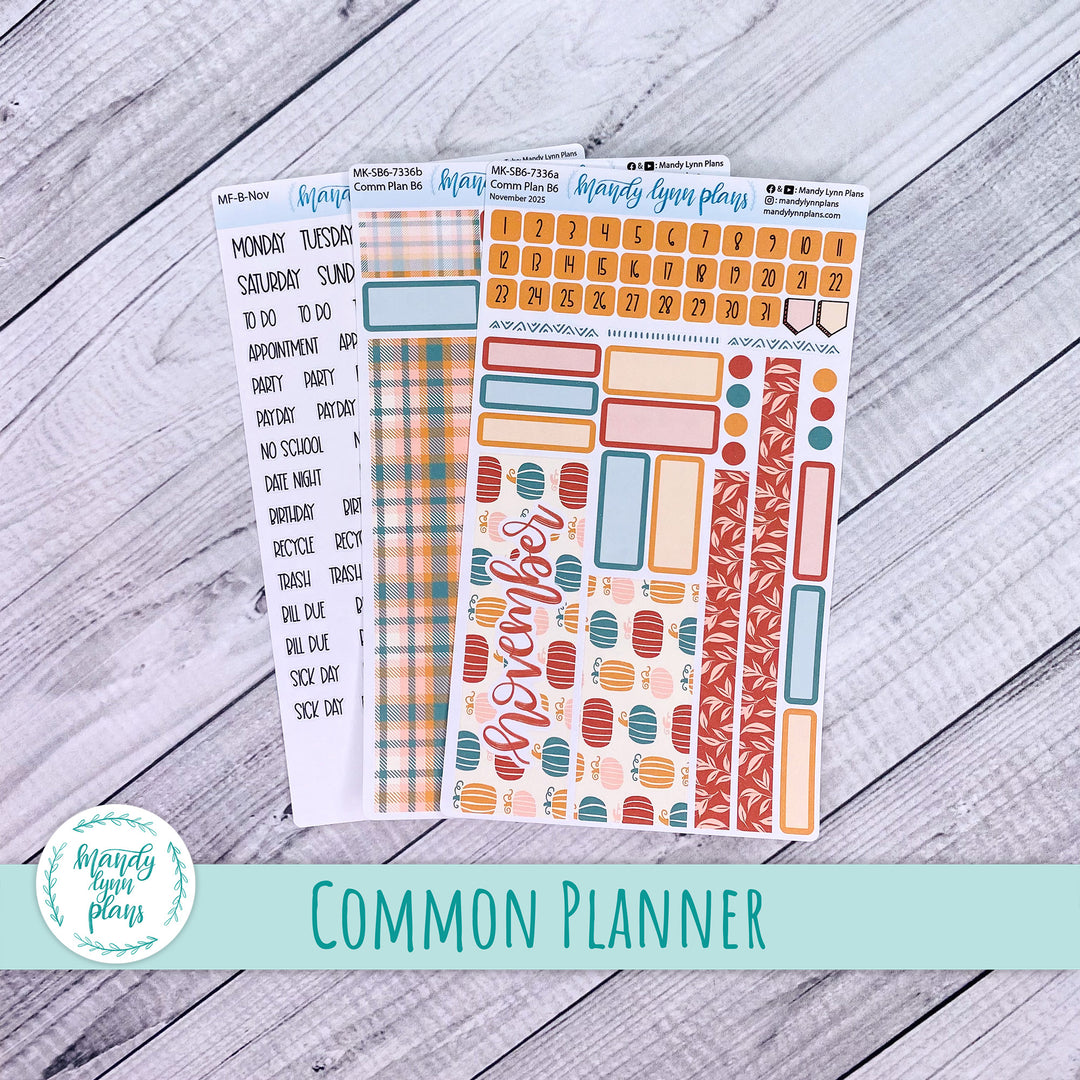 November 2025 Common Planner Monthly Kit || Boho Fall || 336