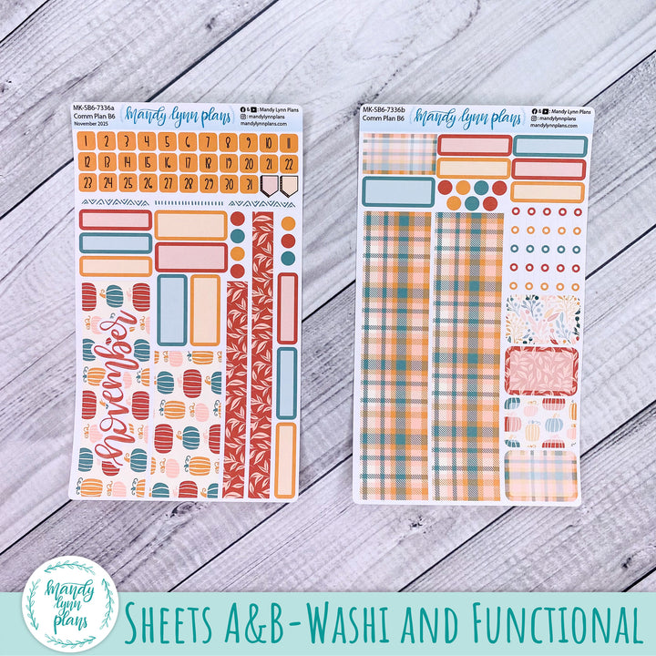 November 2025 Common Planner Monthly Kit || Boho Fall || 336
