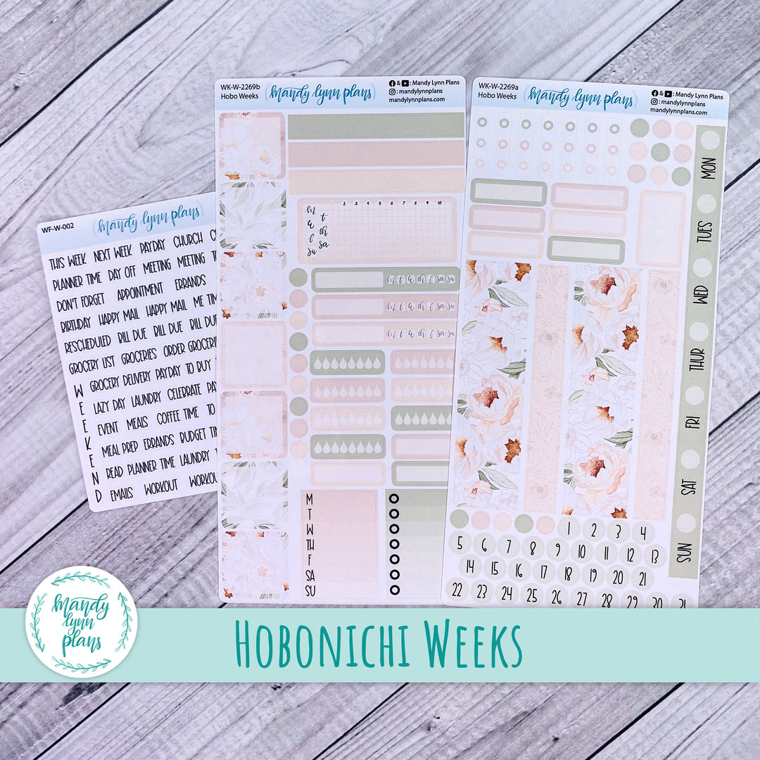 Hobonichi Weeks Weekly Kit || Peonies || WK-W-2269