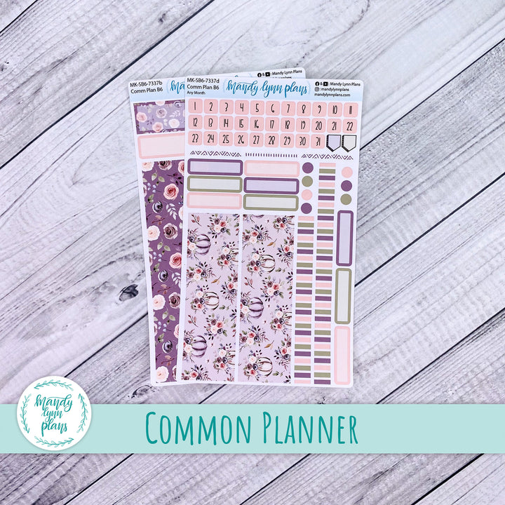 Any Month Common Planner Monthly Kit || Autumn Floral || 337