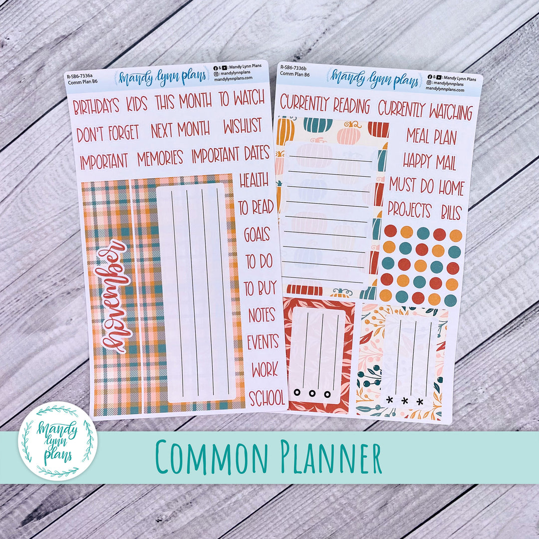 November Common Planner Dashboard || Boho Fall || 336