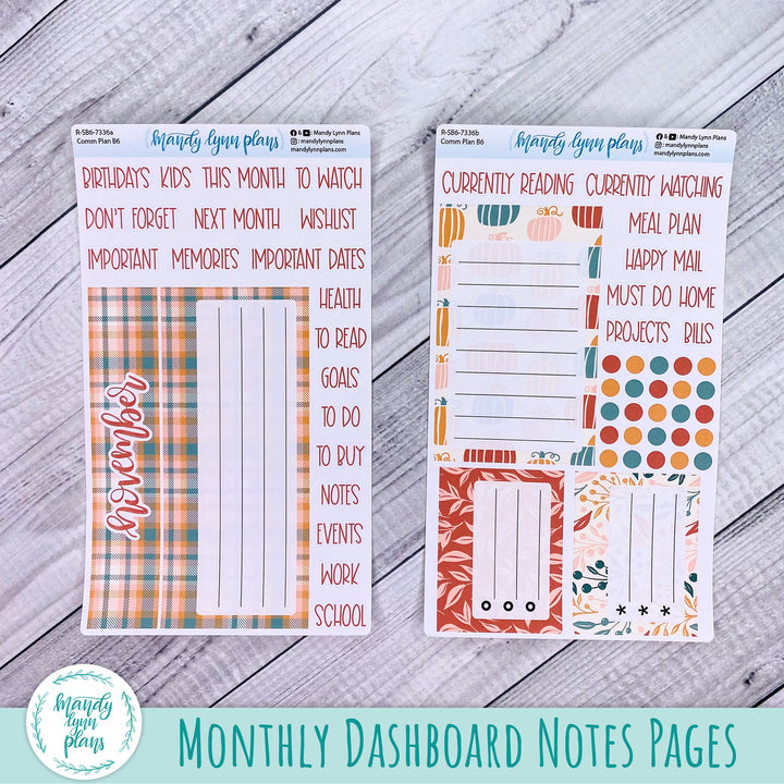 November Common Planner Dashboard || Boho Fall || 336