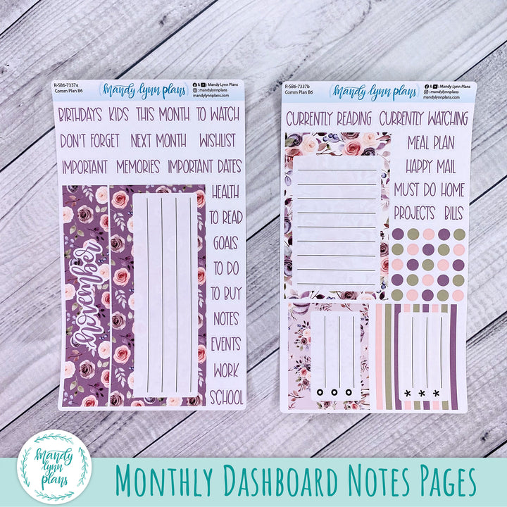 November Common Planner Dashboard || Autumn Floral || 337