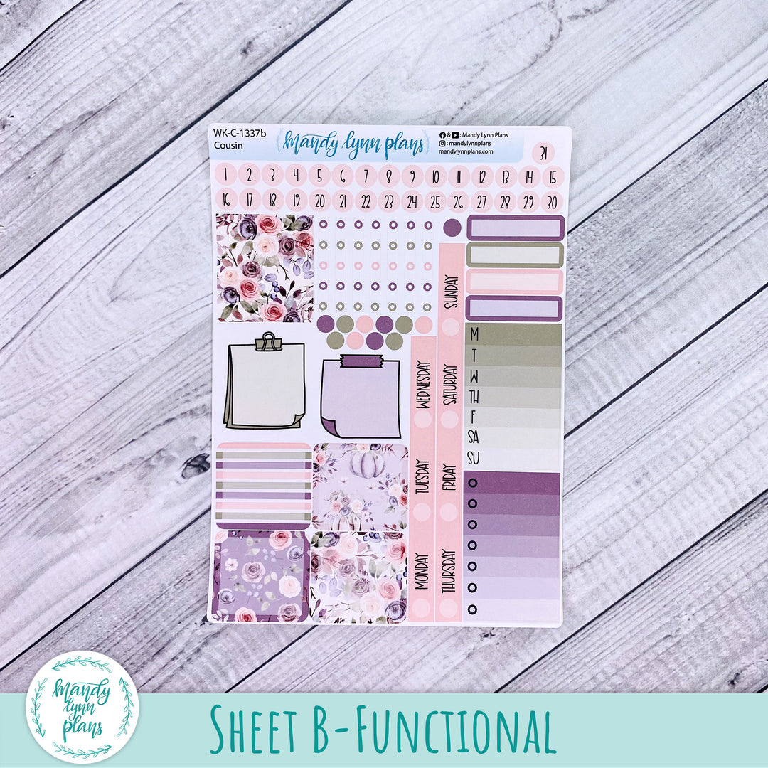 Hobonichi Cousin Weekly Kit || Autumn Floral || WK-C-1337