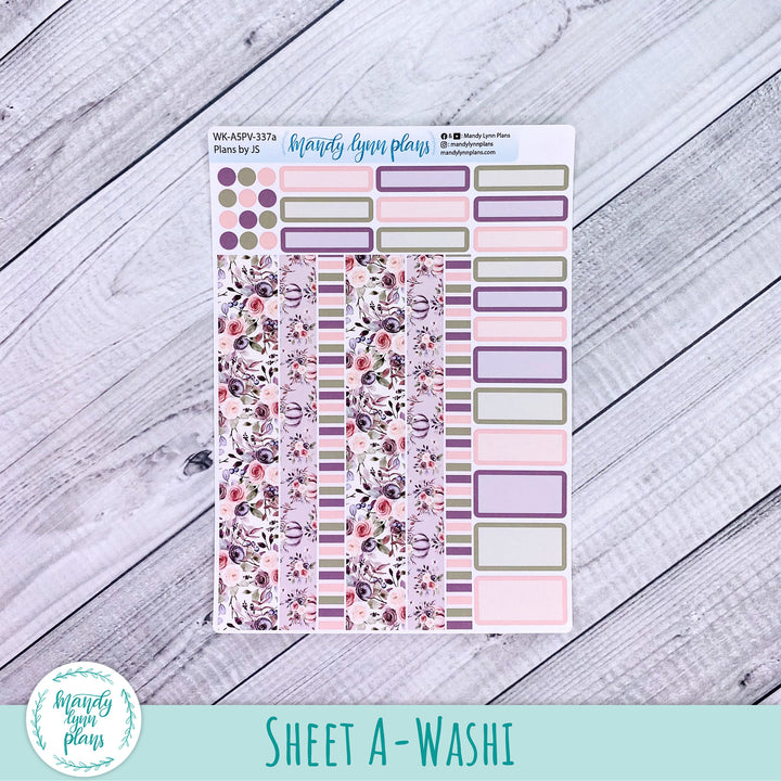 A5 Plans by Just Scribble Weekly Kit || Autumn Floral || 337