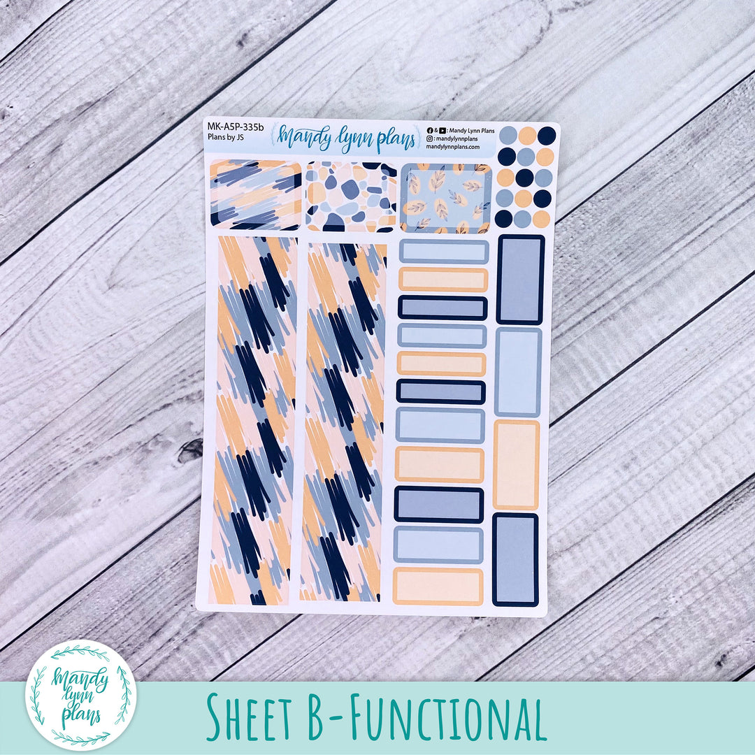 Any Month Plans by Just Scribble Monthly Kit || Abstract Botanicals || MK-A5P-335
