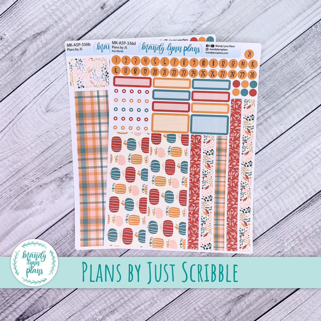 Any Month Plans by Just Scribble Monthly Kit || Boho Fall || MK-A5P-336