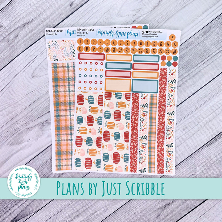 Any Month Plans by Just Scribble Monthly Kit || Boho Fall || MK-A5P-336