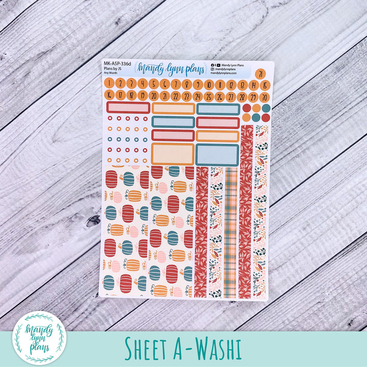 Any Month Plans by Just Scribble Monthly Kit || Boho Fall || MK-A5P-336