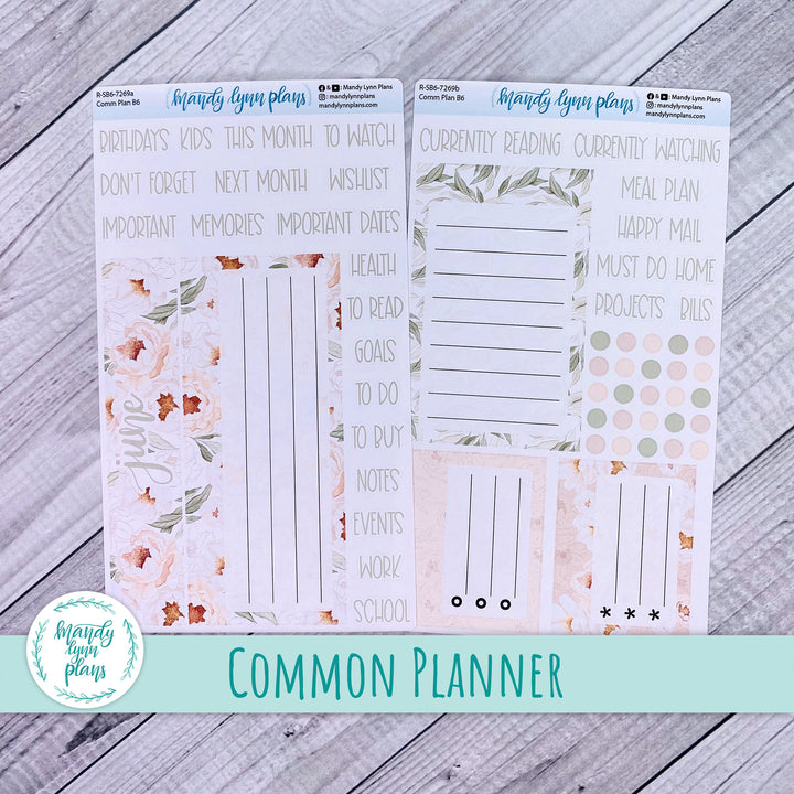 June Common Planner Dashboard || Peonies || 269