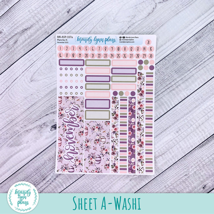 November 2025 Plans by Just Scribble Monthly || Autumn Floral || MK-A5P-337