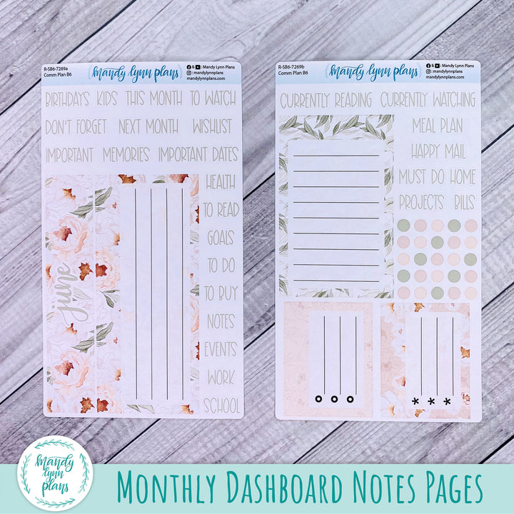 June Common Planner Dashboard || Peonies || 269