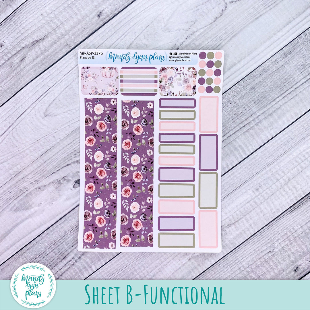 Any Month Plans by Just Scribble Monthly Kit || Autumn Floral || MK-A5P-337