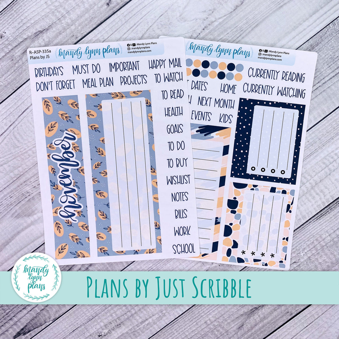November Plans by Just Scribble Dashboard || Abstract Botanicals || R-A5P-335