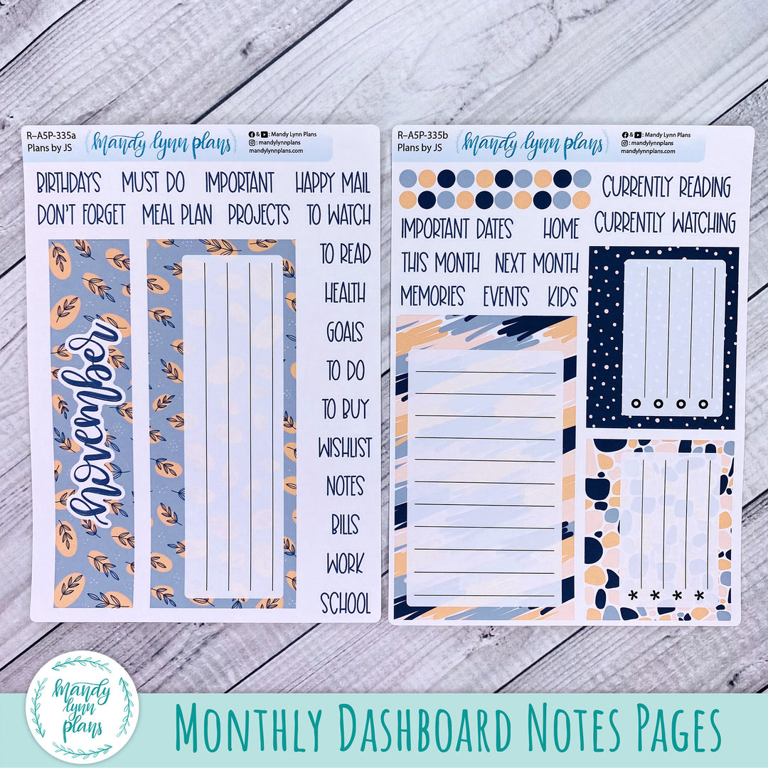 November Plans by Just Scribble Dashboard || Abstract Botanicals || R-A5P-335