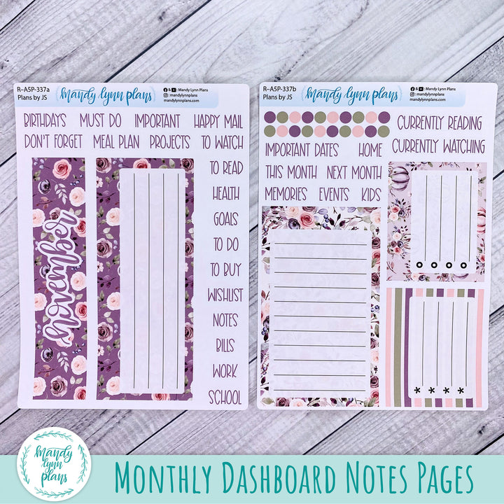 November Plans by Just Scribble Dashboard || Autumn Floral || R-A5P-337