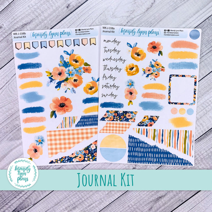 Navy Bold Bloom Journal Kit || WK-J-338