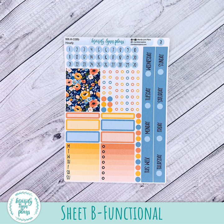 EC Hourly Weekly Kit || Navy Bold Bloom || WK-H-338