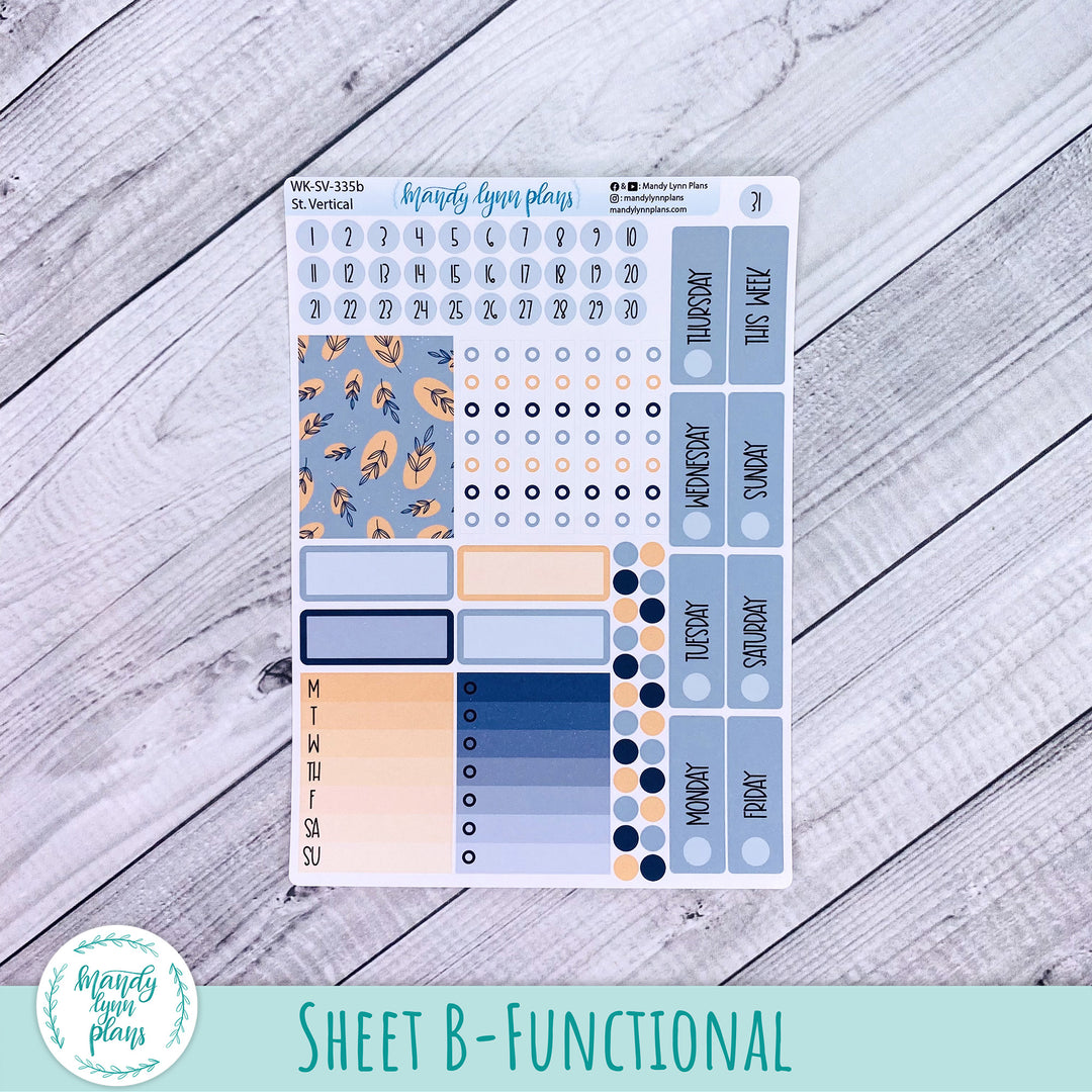 Standard Vertical Weekly Kit || Abstract Botanicals || WK-SV-335