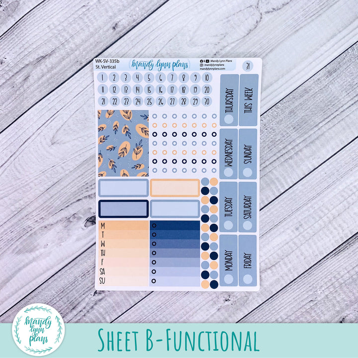 Standard Vertical Weekly Kit || Abstract Botanicals || WK-SV-335