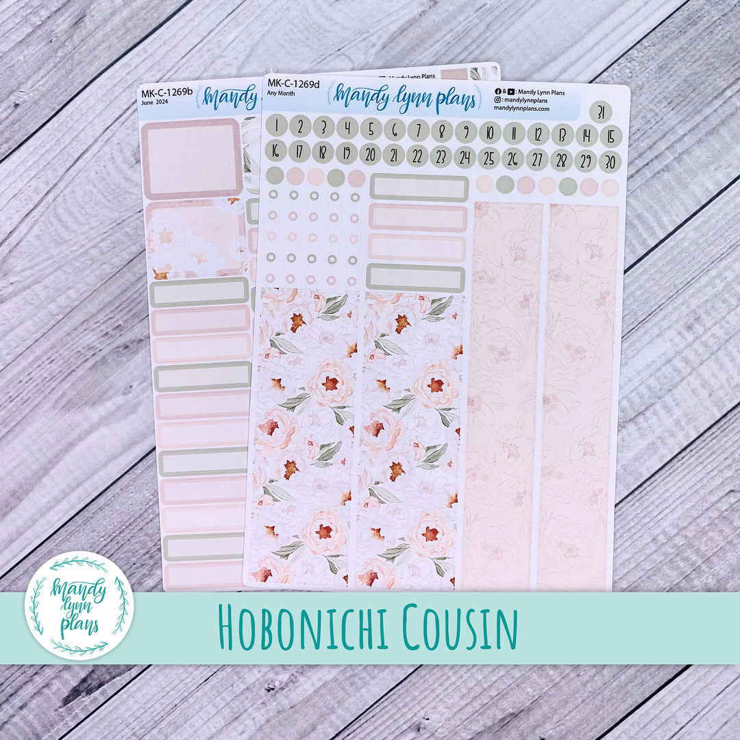 Any Month Hobonichi Cousin Monthly Kit || Peonies || MK-C-1269