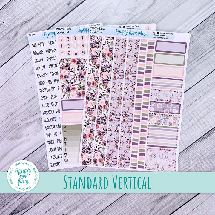 Standard Vertical Weekly Kit || Autumn Floral || WK-SV-337