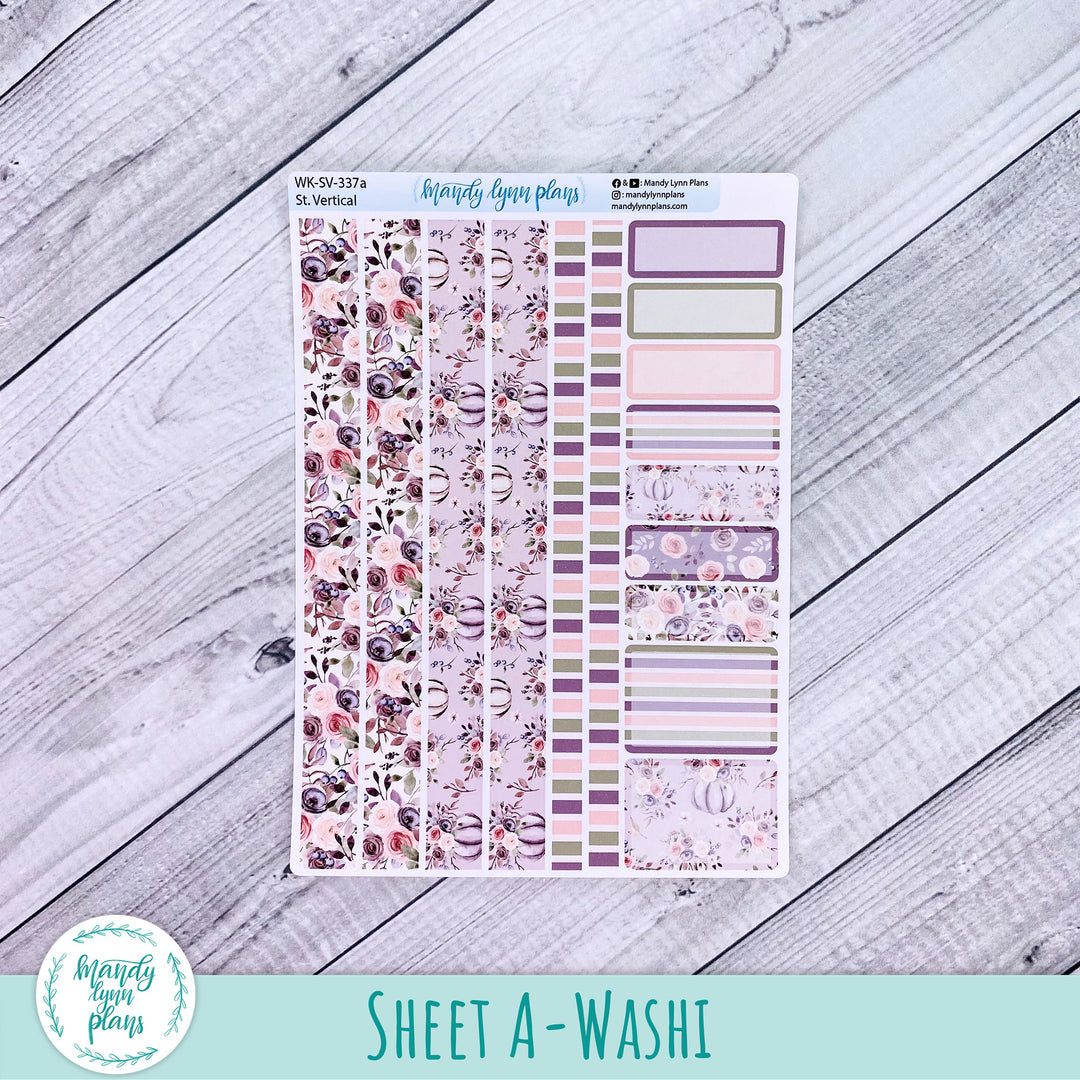 Standard Vertical Weekly Kit || Autumn Floral || WK-SV-337