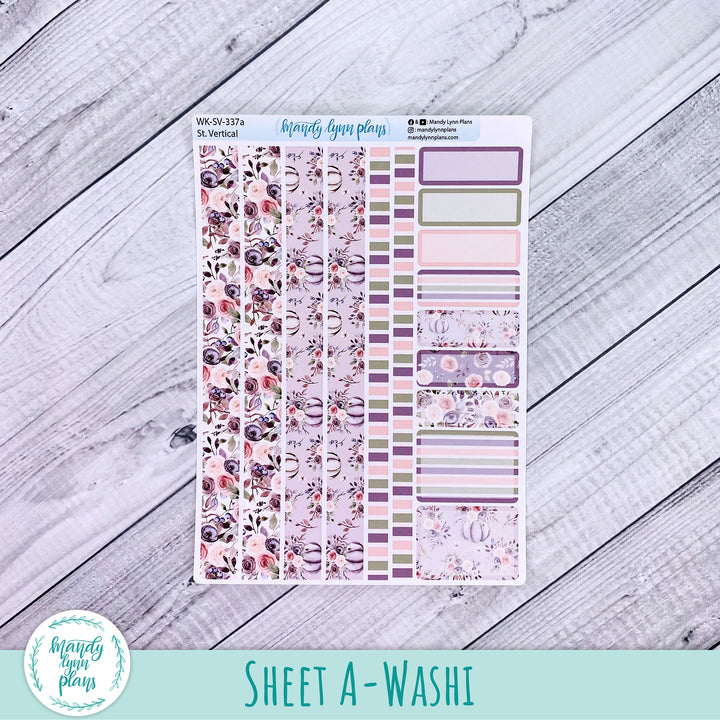 Standard Vertical Weekly Kit || Autumn Floral || WK-SV-337